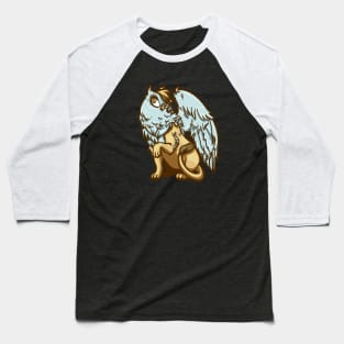 Griffin in Pale Blue and Gold Baseball T-Shirt